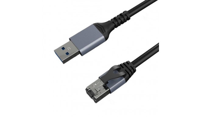 Internet cable CAT6 UTP, USB3.0 Type-A - RJ45, 15m