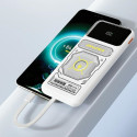 AWEI PowerBank with built-in Lightning/USB-C cable P77K 10000mAh black/black 22.5W