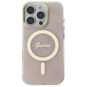 Guess GUHMP16XH4STP iPhone 16 Pro Max 6.9" pink hard case IML 4G MagSafe