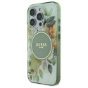 Guess GUHMP16LHFWBDCEN iPhone 16 Pro 6.3" green/green hardcase IML Flower & Tonal Circle MagSafe