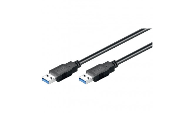 USB 3.2 Gen 1 Kabel, USB-A Stecker > USB-A Stecker (schwarz, 3 Meter)