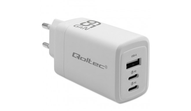 GaN 65W charger,5V 20V 3A 3.35A,2xUSB,2xUSB C