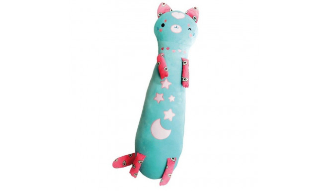 Mascot Momomi Glow in the dark cat dark turquoise 60 cm