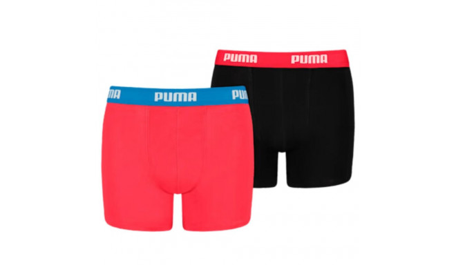 Bokserki dla dzieci Puma Basic Boxer 2P czerwone, czarne 935454 04 164cm