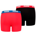 Bokserki dla dzieci Puma Basic Boxer 2P czerwone, czarne 935454 04 164cm