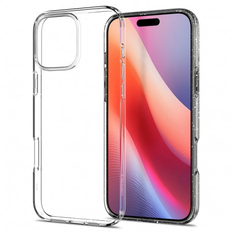 Kaitseümbris Liquid Crystal Glitter, Apple iPhone 16 Pro Max, läbipaistev sädelusega, Spigen