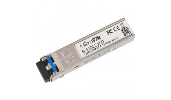 MikroTik | S-31DLC20D | SFP | Single-Mode Fiber | Dual LC | 10/100/1000 Mbit/s | Wavelength 1310 nm 