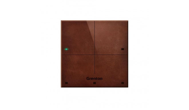 GRENTON TOUCH PANEL/ 4 TOUCH FIELDS/ TF-BUS/ DARK, MADE OF NATURAL LEATHER FRONT