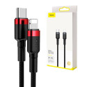 Baseus Cafule CATLKLF-91 USB-C -> Lightning laadimiskaabel 18W | PD 2.0 | 100 cm Must - punane