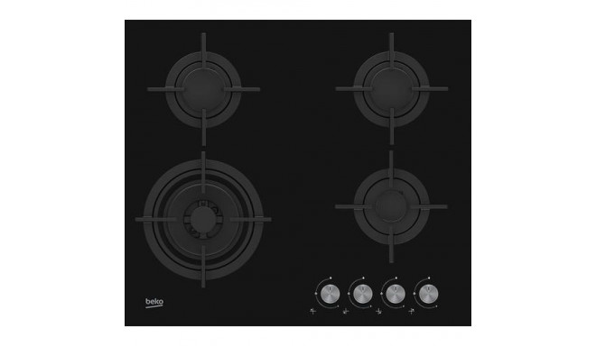 Beko HILW64222S hob Black Built-in Gas 4 zone(s)