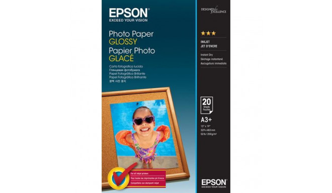 Epson Photo Paper Glossy - A3+ - 20 sheets