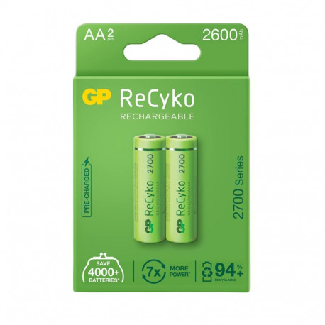 Akupatareid AA 2600mAh GP RECYKO 2tk