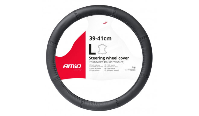 nahast kate auto roolile l 39-41cm swc-48-l amio-03547