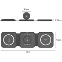 Wireless Charger Choetech, 15W, 3in1, Magnetic, Flexible, Black