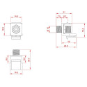 Keystone Module SAT/Antennam, F female > F female, 16.2 mm width