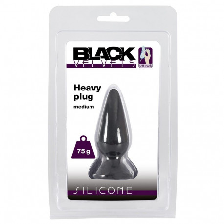 Korek analny silikonowy 8,9 cm Black Velvets