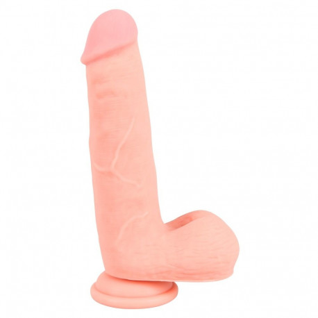 dildo meditsiinilisest silikoonist imekorgiga 20cm