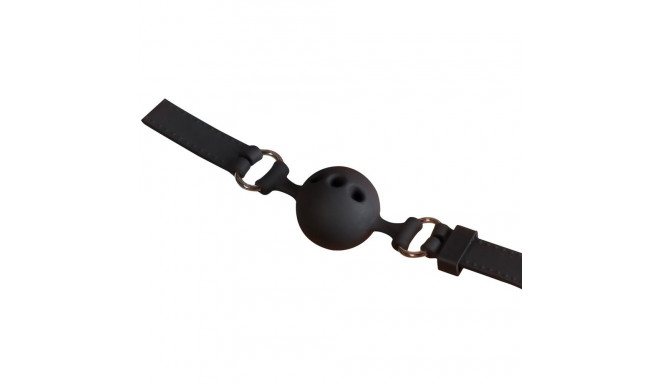 Czarny silikonowy knebel kula Bad Kitty śr. 3,5cm