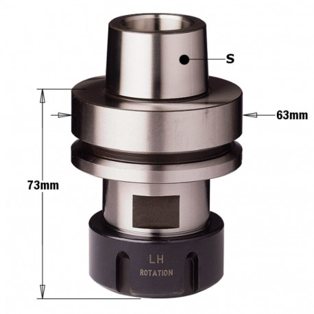 CNC padrun, ER32 S=HSK-F63 RH