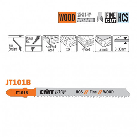 Tikksaelehed, 5 tk HCS 100x2.5x10 TPI (WOOD/STRAIGHT/FINE)