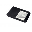 Deskmat 40x53 Black w.clear plast.