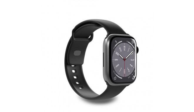 Puro Icon Silicone Strap for Apple Watch 42 / 44 / 45 / 49 mm - Black (2 pcs.)