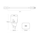 Baseus Super Si 1C fast charger USB Type C 20W Power Delivery + USB Type C - Lightning cable 1m whit