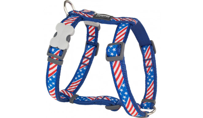 Dog Harness Red Dingo US Flag 25-39 cm Red Blue