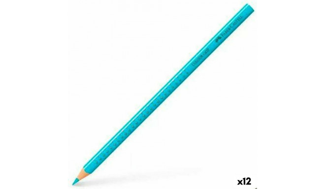 Colouring pencils Faber-Castell Colour Grip Turquoise (12 Units)