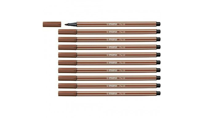 Felt-tip pens Stabilo Pen 68 Sanguina Brown (10 Pieces)