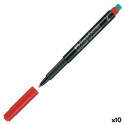 Püsimarker Faber-Castell Multimark 1525 M Punane (10 Ühikut)