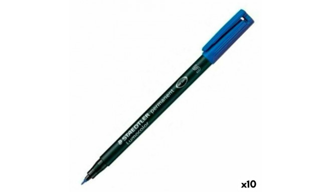 Püsimarker Staedtler Lumocolor 313-3 S Sinine (10 Ühikut)