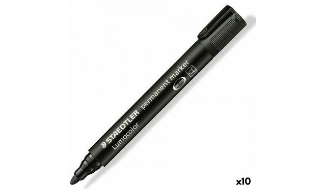 Püsimarker Staedtler Lumocolor 352-9 Must (10 Ühikut)