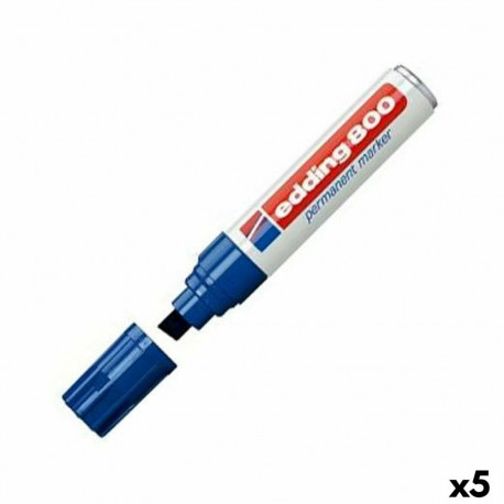 Püsimarker Edding 800 Sinine (5 Ühikut)