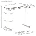 Adjustable Height Table Frame Up Up Bjorn, White