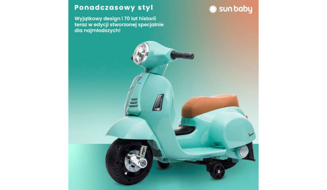 Jeździk akumulatorowy Scooter Vespa turkusowy