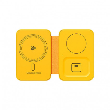 WEKOME WP-U172 - Ładowarka bezprzewodowa 3w1 z MagSafe do iPhone, Apple Watch i AirPods + lusterko (
