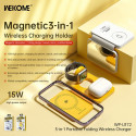 WEKOME WP-U172 - Ładowarka bezprzewodowa 3w1 z MagSafe do iPhone, Apple Watch i AirPods + lusterko (