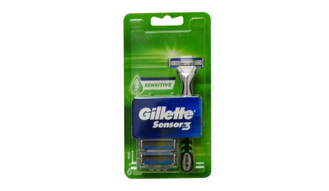 GILLETTE SENSOR3 SENSITIVE CUCHILLA DE AFEITAR PACK 1UN + RECAMBIO CUCHILLAS PACK