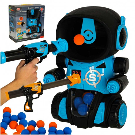 Näljane robot sihtmärgi laskmine arcade mäng komplekt relv + pallid