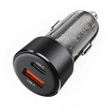 Acefast B12 car charger 60W USB-A | USB-C - black