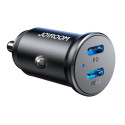 Joyroom JR-CCN06 30W 2x USB-C мини автомобильное зарядное устройство металл - черный