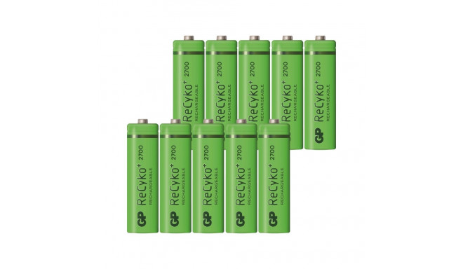 GP R6 AA Recyko 2700 2600mAh bulk įkraunamos baterijos 10 vnt.