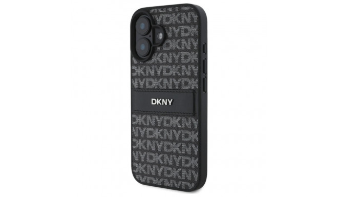 DKNY DKHCP16SPRTHSLK iPhone 16 6.1" must kõvakaaneline tekstuuriga triibuline ümbris