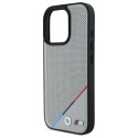 BMW BMHMP16X23PUPDG iPhone 16 Pro Max 6.9" gray/gray hardcase M Perforated Tricolor Line MagSafe