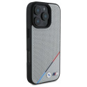 BMW BMHMP16X23PUPDG iPhone 16 Pro Max 6.9" gray/gray hardcase M Perforated Tricolor Line MagSafe
