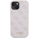 Guess GUHCP15MG4GFPI iPhone 15 Plus / 14 Plus 6.7" pink/pink hard case 4G Metal Gold Logo