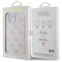 Guess GUHCP15MG4GFPI iPhone 15 Plus / 14 Plus 6.7" pink/pink hard case 4G Metal Gold Logo