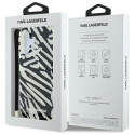 Karl Lagerfeld KLHCP16SHZBPKCCK iPhone 16 6.1" black/black hardcase IML Zebra Pattern & Cord
