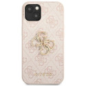 Guess GUHCP13M4GMGPI iPhone 13 / 14 / 15 6.1" pink/pink hardcase 4G Big Metal Logo